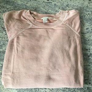 J Crew French Terry Faded Desert Rose Sweatshirt
